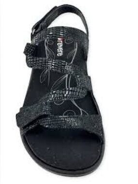 885. NEW Reverse Black Sparkle Multi-Strap Sandal